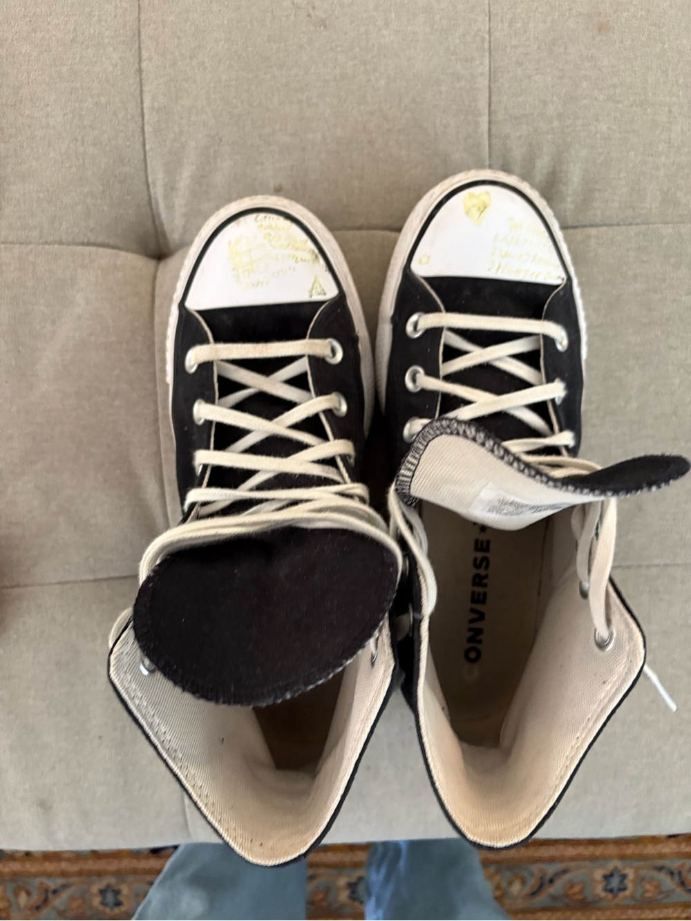 Converse Black and White High Top Sneakers